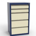 Тумба верстака с 5 выдвижными ящиками УВ-05 (820 х 500 х 400)